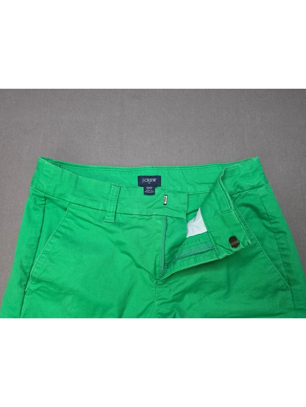 J.Crew Womens Size 00 Green Chino Bermuda Shorts 9